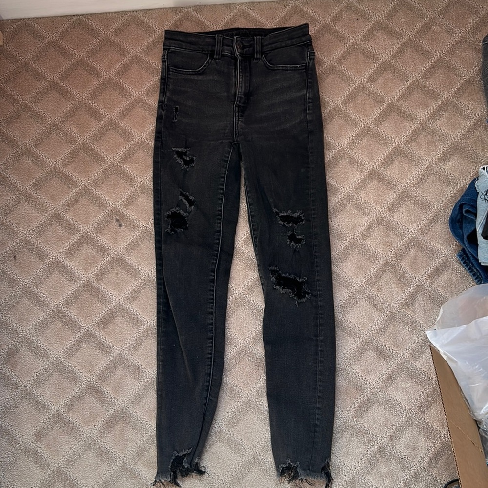 Faded Black American Eagle Outfitters Jeans